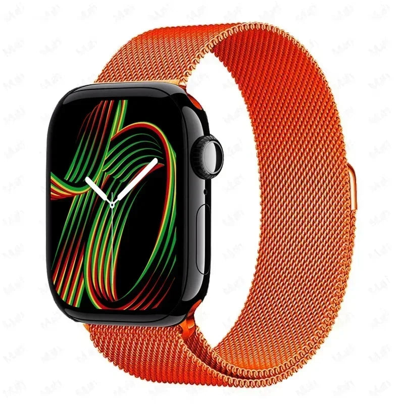 Milanese Strap For Apple Watch Ultra 2 49 46mm 42mm 44mm 40mm 45mm 41mm 38mm Bracelet For iWatch Series 10 9 3 6 5 SE 7 8 Strap