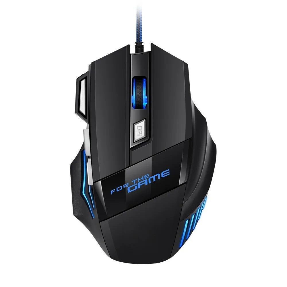 G6 USB Wired Gaming Mouse 7 Button 5500DPI Adjustable Optical Ergonomic E-sports Mice for Laptop PC Xiaomi HUAWEI Samsung Pad