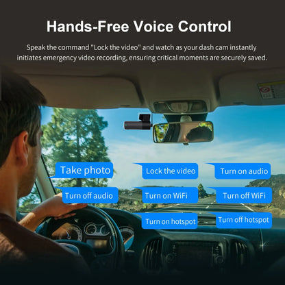 2K Dash Camera For Car DVR Dash Cam In The Car KAWA D5 Video Recorder Emergency Voice Control WiFi APP Monitor WDR Dashcam