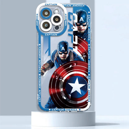 Marvel Avengers Spiderman Ironman Case for iPhone SE XS 13 Pro Max 8 X 14 15 Plus 11 Pro 12 Mini 7 6s XR Clear Silicone Cover