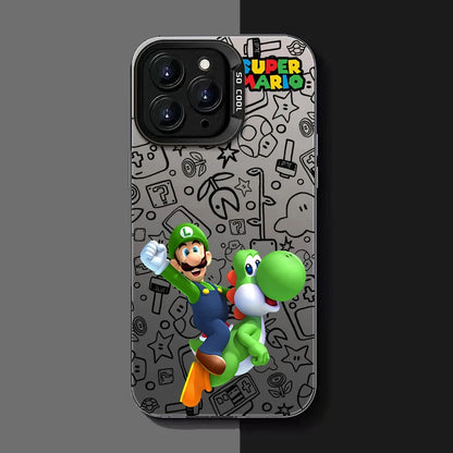 Cartoon S-Super M-Mario Bros Phone Case For iPhone 16 15 14 13 12 11 Pro Max XS Max XR 7 8 Plus Shockproof Silicone Matte Cover