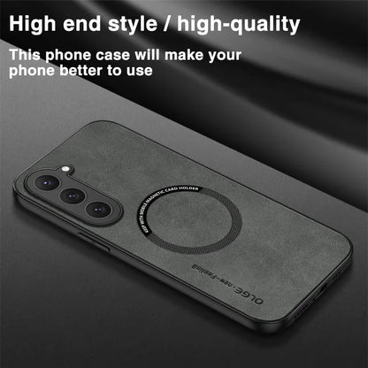 Magnetic For Magsafe Leather Case For Samsung Galaxy S23 S22 Ultra S21 FE S25 S24 Ultra Luxury Wireless Charge Shockproof Cover