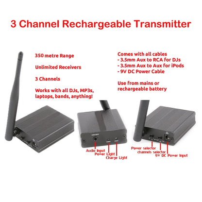 Sample! Support Wholesale and Retail Professional Silent Disco Headphones RF Wireless Headset Transmitters Charger