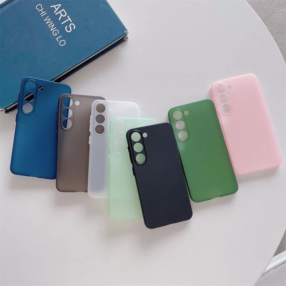 Ultra Thin Matte Armor Translucent Case For Samsung S25 S24 S23 FE S22 S21 Plus Ultra A32 A52 A53 A33 A54 Note20Ultra TPU Funda