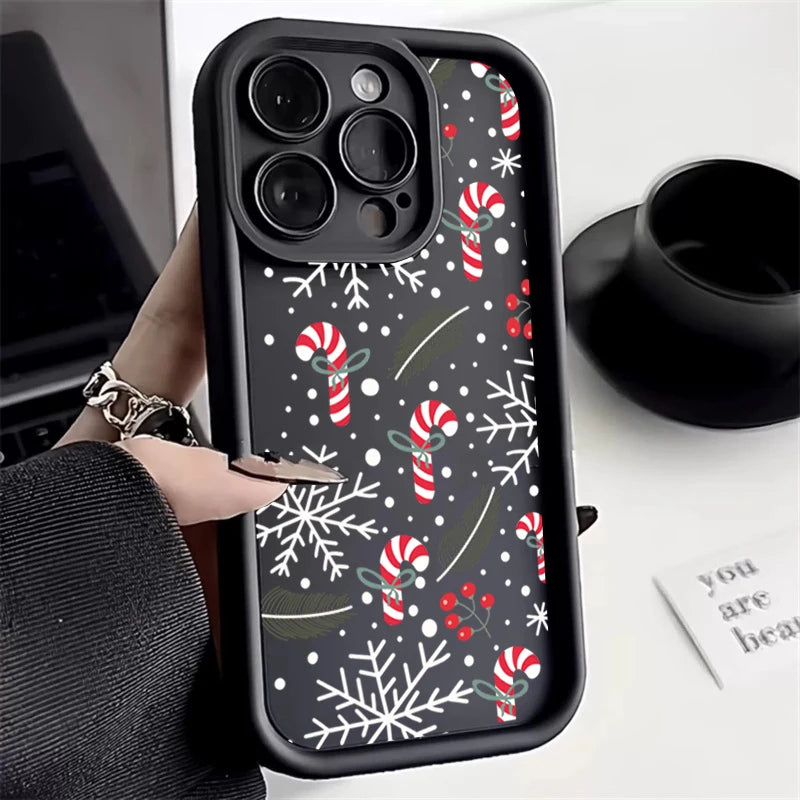 Phone Case For iPhone 17 16 15 14 Pro Max 11 12 13 Pro Max 7 8 Plus XR X XS Max Merry Christmas New Year Gifts Shockproof Cover