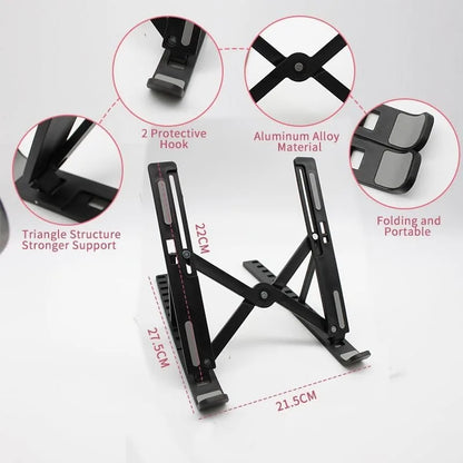 1PC Foldable Laptop Stand Adjustable Portable Notebook Holder Support Base For Macbook Air Pro Cooling Bracket Accessories