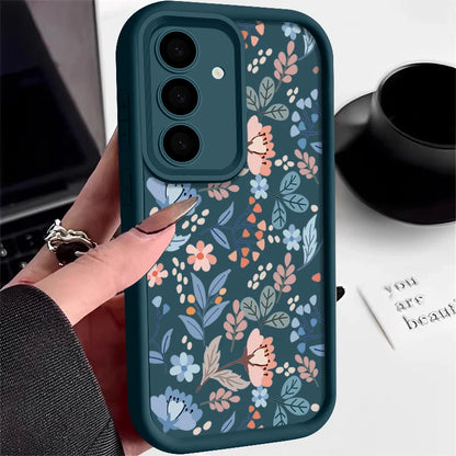 Small Flowers Phone Case For Samsung Galaxy S25 Edge S24 S23 Ultra Plus S24 FE A55 A54 A15 A14 A35 A25 A16 A56 A26 A36 TPU Cover