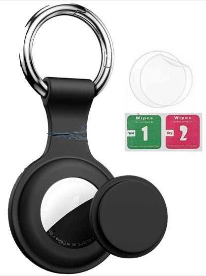 Waterproof AirTag Keychain Holder tag Lock Case Wire Cable,  Anti-Lost Protective Case with Keyring for Luggage, Key, Backpack
