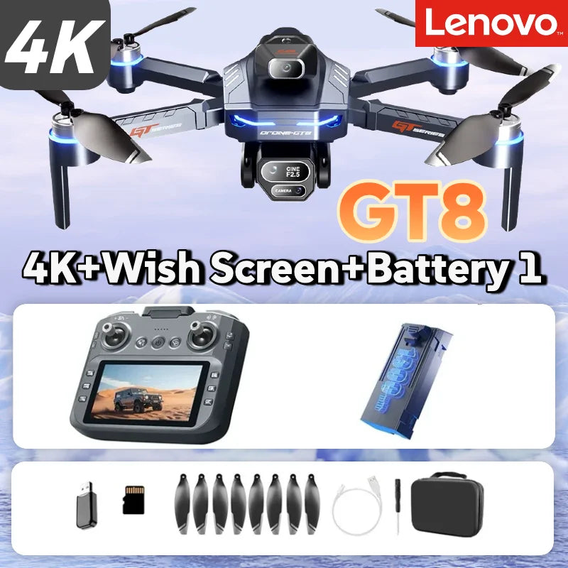 Lenovo Mini RC Drone 8K HD Dual Camera M6 GT8 GT50 GT5  FPV WiFi Quadcopter Obstacle Avoidance Toy Drone