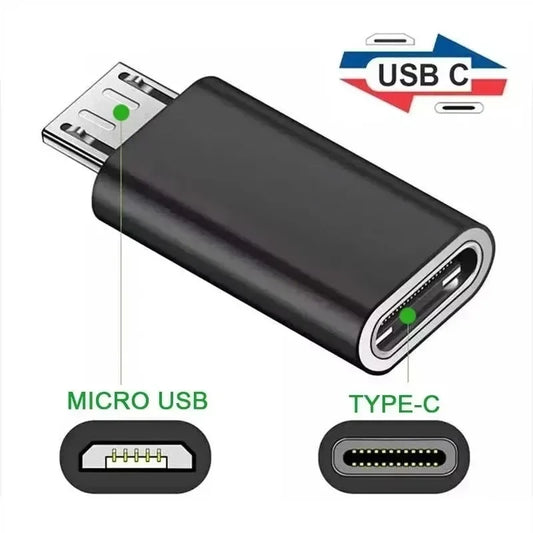 10-1Pcs Type C Male To Micro USB Female Adapter OTG Converter Micro-B To USB-C Connector Phone Charger Cable Adapter For Samsung