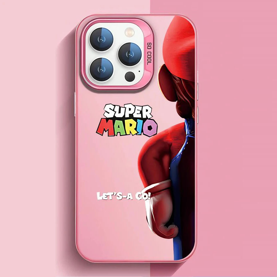 Cool S-Super M-Mario Bros Game Phone Case For iPhone 16 15 14 13 12 11 Pro Max 7 8 Plus XS Max Shockproof Silicone Matte Cover
