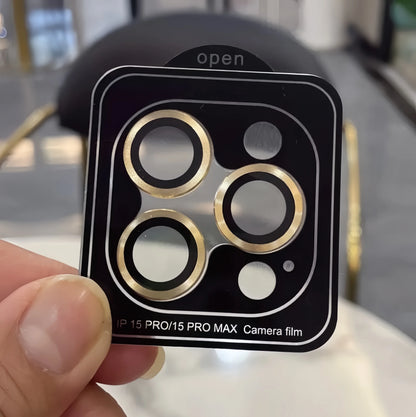 Precise Positioning Metal Camera Lens Film For iPhone 16 15 14 13 12 Pro Max Shatterproof Camera Metal Ring Cover Accessorie