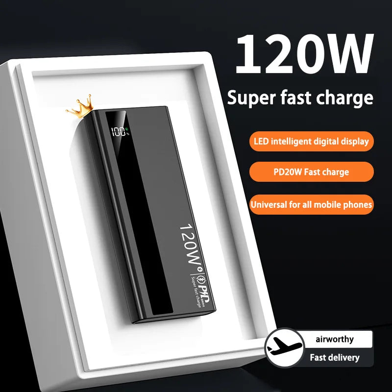 Xiaomi 120W 200000mAh High Capacity Power Bank Super Fast Charging Power Bank Portable Battery Charger For iPhone Samsung Huawei
