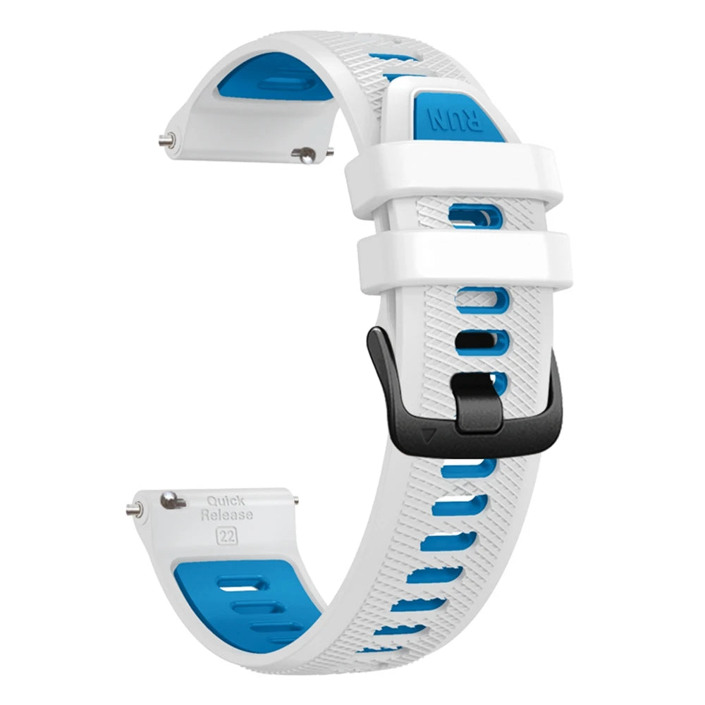 Universal 22mm Sports Silicone Strap For Garmin Forerunner 265 255 Music band For Vivoactive 4/Venu 2 45MM Bracelet Watchband