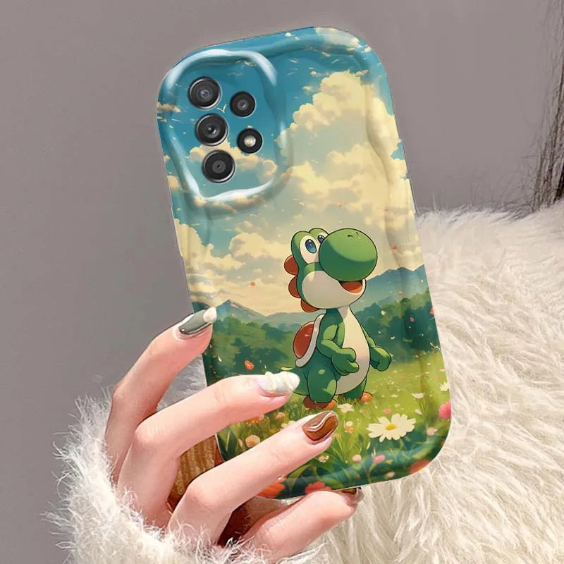 M-Marios Cartoon Popular Phone Case For Samsung A73 A72 A71 A56 A55 A54 A53 A52 A51 A32 A36 A26 A25 A13 A14 5G Wave Oil