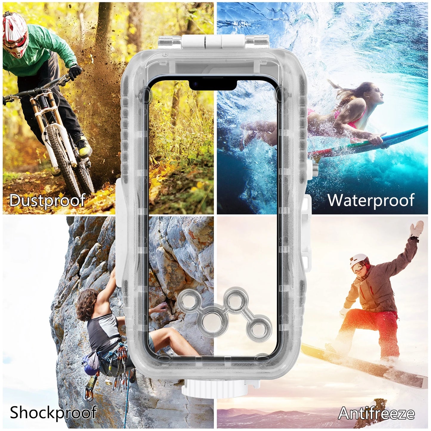 PULUZ 40m/130ft Waterproof Diving Case for iPhone 16 15 14 13 12 11 Pro Max Plus Photo Video Taking Underwater Housing Cover