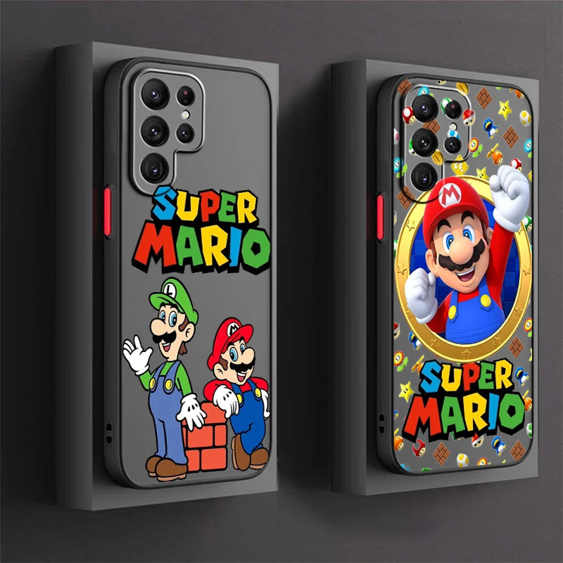 Fun Magic Super M-Marios Frosted Translucent For Samsung A53 A52 A33 A32 A51 A71 A21S A13 A73 A50 A22 A12 5G TPU Phone Case