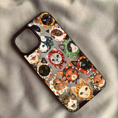 Colorful Cat Design Clear Phone Case For iPhone 11 12 13 14 15 16 Pro Max Plus 16E XR X XS Max 7 8 16 Plus SE2 Hard Cover