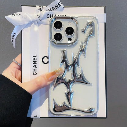 New personality 3D Moon pattern phone Case for iPhone 16 14 13 15 Pro Max Fashion Hollow Slim Shockproof Protective soft Cover