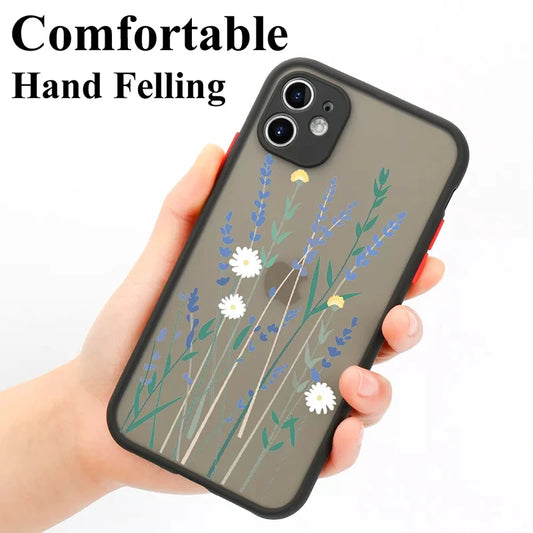 Fashion Flower Phone Case For Samsung Galaxy S25 S24 S23 S22 Ultra S21 FE Plus A15 A35 A55 A34 A54 A33 A53 A52S Clear Back Cover