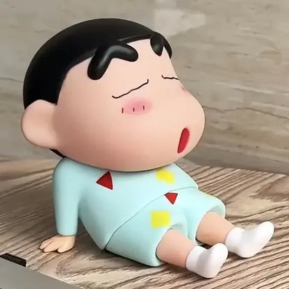 Cartoon Crayon Shin-Chan Boochan Phone Holder Desktop Anime Ornaments Watching Tv Cartoon Phone Support Cute Doll Gifts