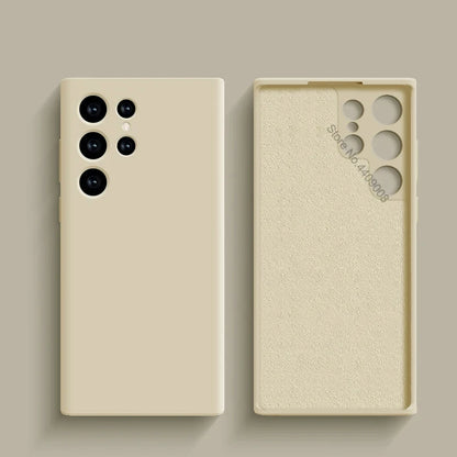Liquid Silicone Shockproof Case For Samsung Galaxy S24 S23 S22 S21 S25 Ultra A55 A54 A34 A52 5G Accessories Cute Soft Back Cover
