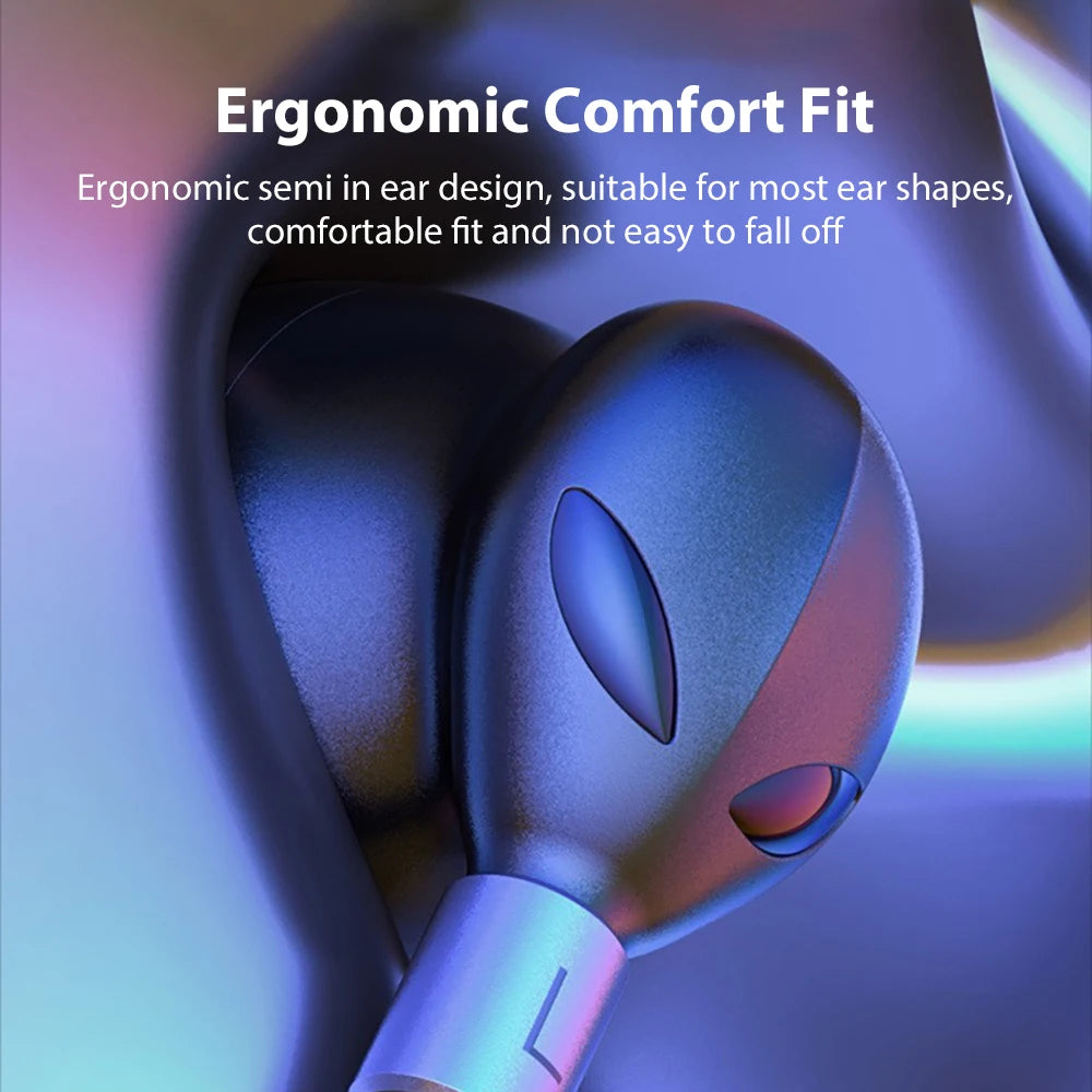 USB Type C Wired Headphones HiFi Stereoscopic Sound Headset For Samsung Galaxy iPhone 17 Xiaomi Huawei With Microphone Earphones