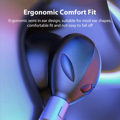 USB Type C Wired Headphones HiFi Stereoscopic Sound Headset For Samsung Galaxy iPhone 17 Xiaomi Huawei With Microphone Earphones
