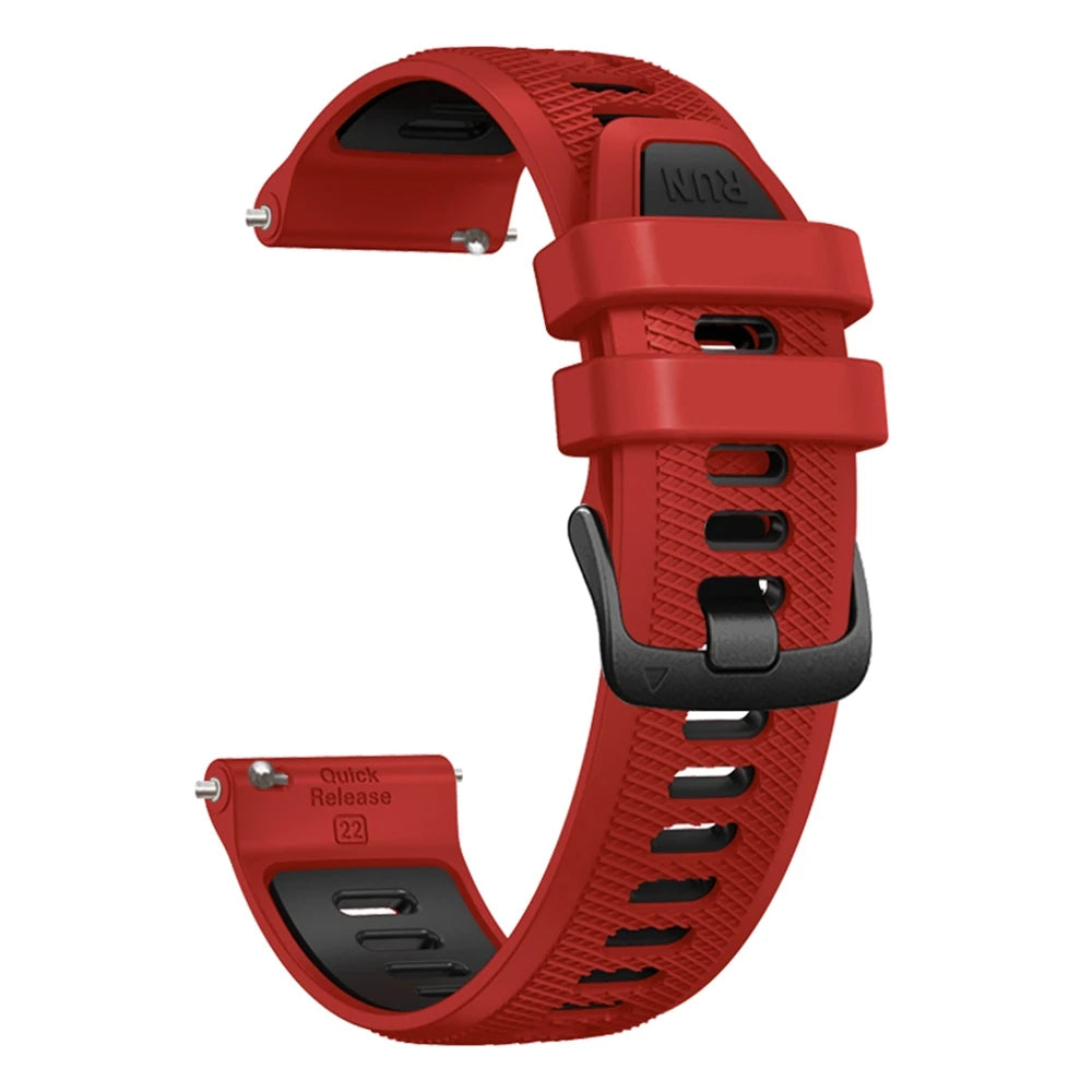 Universal 22mm Sports Silicone Strap For Garmin Forerunner 265 255 Music band For Vivoactive 4/Venu 2 45MM Bracelet Watchband