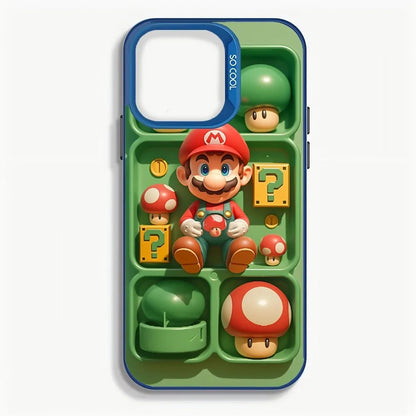Super M-MarioS Bros Game Phone Case IMD Color Silver Shell For IPhone 16 15 14 13 12 11 Pro Max Plus