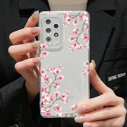 Cherry Case For Samsung A54 A53 A52 A55 A51 A35 A34 A33 A32 A21S A15 A14 A13 A12 Cases Galaxy S22 S23 Ultra S24 S21 Plus S20 FE