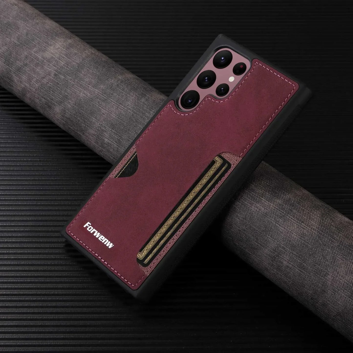 Retro Card Solt Case for Samsung Galaxy S24 S25 Ultra S23 FE S22 Plus A15 A25 A35 A14 A24 A34 A54 A13 A23 A33 A53 Leather Cover