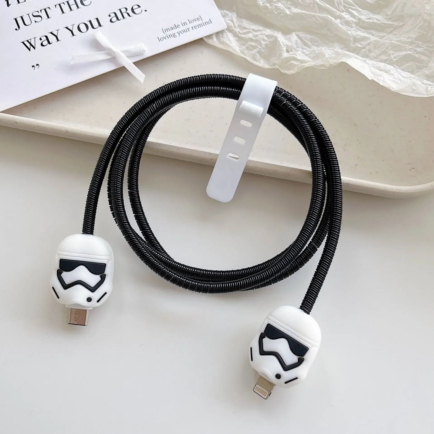 New Cartoon Charger Cable Protector for IPhone 15 14 13 12 18W 20W Charger Protection Cover Stitch Data Line Winder Protective