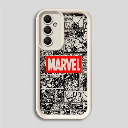Phone Case for Samsung Galaxy A15 A25 A35 A55 A51 A71 A72 A73 A52 A52s A53 A54 5G TPU Silicone Soft Avengers Marvel Logo Comics