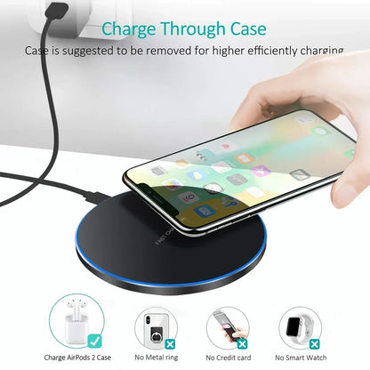 300W Wireless Charger Pad For iPhone 14 13 16 15 11Pro XS Max Induction Fast Wireless Charging Station For Samsung Xiaomi Huawei