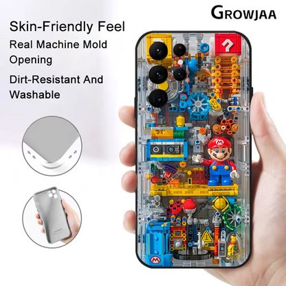 Super M-MarioS Bros Game Phone Case for Samsung Galaxy S24 Ultra S22 S23 Ultra S21 S20 5G Protective Silicone TPU Funda