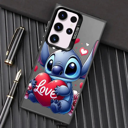 Disney Stitch Angel Art Shockproof Case For Samsung Galaxy S24 S23 S22 Ultra S20 FE S21 Plus Note 20 Silicone Shell Phone Cover