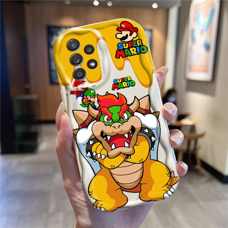 M-Marios Popular Cartoon Art For Samsung A55 A54 A53 A52 A35 A34 A33 A32 A25 A24 A23 A22 A21S A15 A13 A14 5G Wave Oil Funda