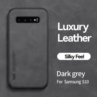 For Samsung Galaxy S8 S9 S10 Plus Case Luxury Leather Magnetic Car Holder Phone Case For Samsung S10E Note 8 9 10 Back Cover