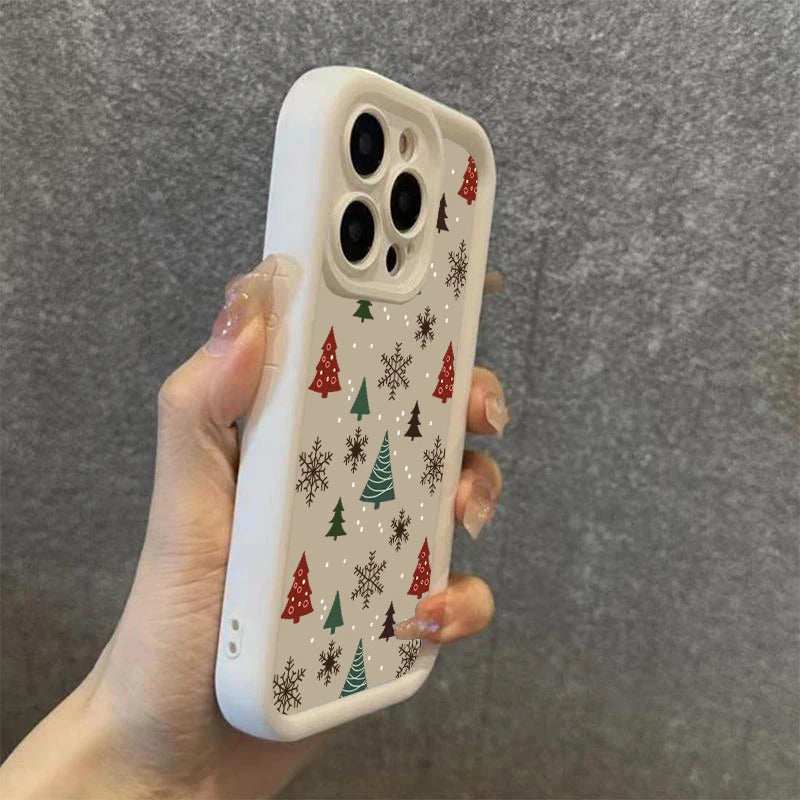 Phone Case For iPhone 17 16 15 14 Pro Max 11 12 13 Pro Max 7 8 Plus XR X XS Max Merry Christmas New Year Gifts Shockproof Cover