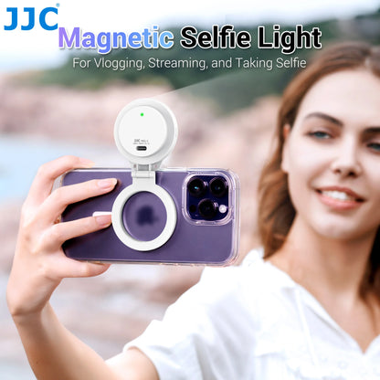 Magnetic Led Selfie Fill Light Mini Portable with USB for Magsafe Iphone 17 16 15 14 Pro Max Android Video Light for Makeup Vlog