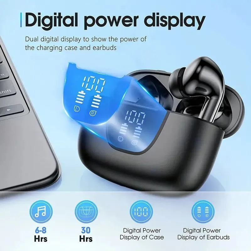TWS wireless earphones, heavy bass stereo noise reduction for calls, ultra-long battery life, low-latency game mode